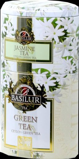 BASILUR. 2 в 1. Жасмин-Зеленый 100 гр. жест.банка