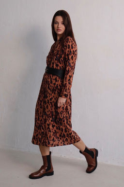 Платье-рубашка с английским воротником принт - Martichelli фото 258