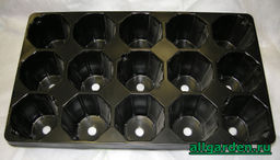 Агроком Кассета для рассады 15 ячеек 52х31х9,0