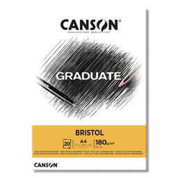 "Canson" Альбом для черчения "Graduate Bristol" 180 г/м2 A4 21 х 29.7 см склейка с одной стороны 20 л. C400110383
