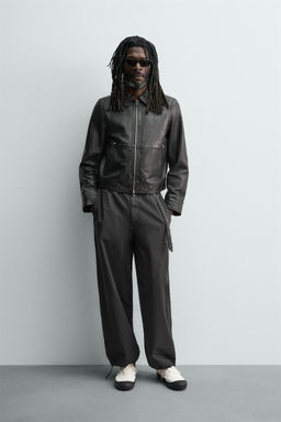CAZADORA PIEL AARON LEVINE X ZARA / Negro