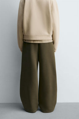 WIDE-LEG NEOPRENE-EFFECT TROUSERS WITH STUDS - Zara фото 3