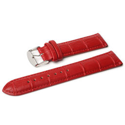 Ремешок для часов натуральная кожа красный 16 мм C4-16red