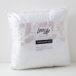 Подушка LoveLife, лебяжий пух, 70×70 см, глосс-сатин