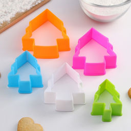 Формы для печенья новогодние Доляна Ёлочка, набор 5 шт., пластик, разноцветные