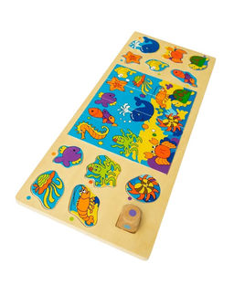 МДИ Р15 Пазл-рамка "Морские животные" (дерево)