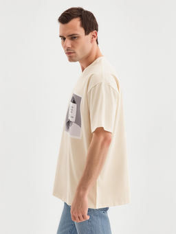 Футболка мужская MINAKU: UPDATE ME, молочный, р-р 46-48