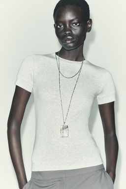 MINIMAL SHORT SLEEVE T-SHIRT - Zara фото 2