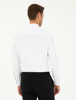 Beyaz Slim Fit Arm_rl_ Uzun Kollu G_mlek