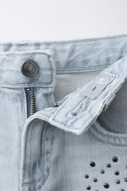 JEANS WIDE LEG TACHAS / Azul - Zara фото 3