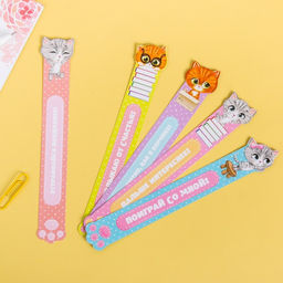 Набор фигурных закладок Счастливые закладки!, 5 шт