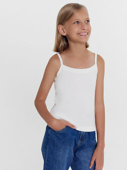 Топ для девочек в молочном цвете