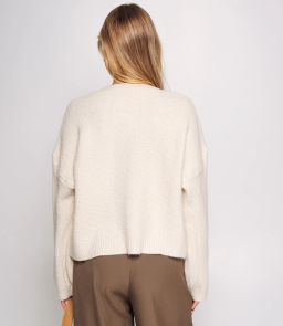 Джемпер #КТ6137, светло-бежевый - Dommod фото 3