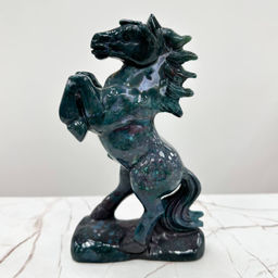 Статуэтка резная Жеребец из океанической Яшмы