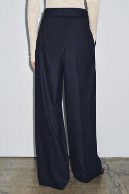 PINSTRIPE TROUSERS WITH BELT ZW COLLECTION - Zara фото 3