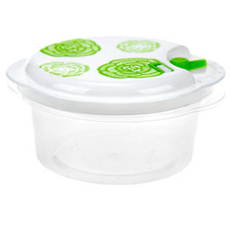 Контейнер пластмассовый Розы 0,35л - д11см h5,5см, набор 3шт, с пароотводом, для хранения в холодильнике, цвета микс (Китай) - Домашняя мода фото 2