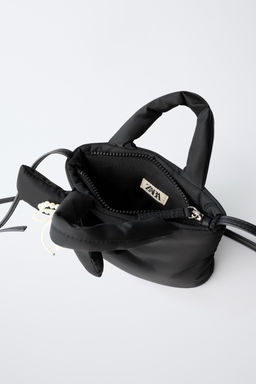 NYLON CROSSBODY BAG WITH BOW - Zara фото 4