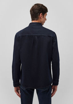 Roy Lux Black Gece Mavisi Jean Gomlek  фото 6