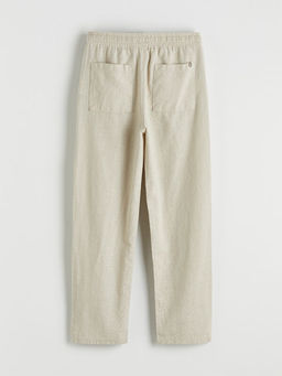 Keten G?r?n?ml? Erkek ?ocuk Pantolon