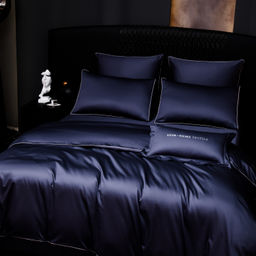 Комплект постельного белья Однотонный Сатин Премиум на резинке OCPR011 180*200*30;160*200*30;140*200*30 Дуэт Семейный 4 Наволочки