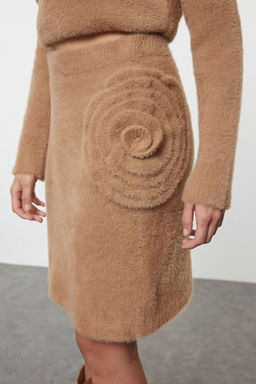 Camel Tuylu Yumusak Dokulu Triko Alt-Ust Tak?m TWOAW25AU00040 - Trendyolmilla фото 4