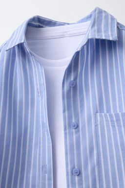OXFORD SHIRT AND RIBBED T-SHIRT PACK - Zara фото 11