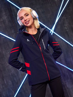 Женская мембранная куртка виндстоппер на флисе Azimuth Заря 124/23982_705 Темно-Синий  фото 36