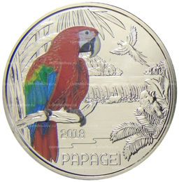 Монета 3 евро 2018 года Австрия Попугай