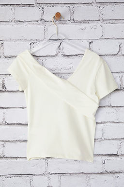 Trendyolmilla Kahverengi Asimetrik Yaka Fitted/Vucuda Oturan Orme Bluz TWOSS25BZ00381  фото 14