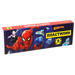 Пластилин 6 цветов 90 г Человек-паук