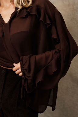 Блуза Gizart 15410 шоколадный фото 5