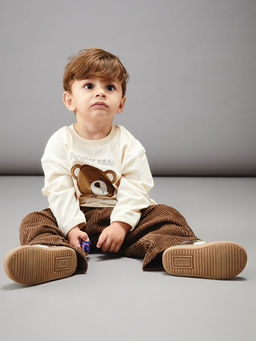 Bisiklet Yaka Erkek Bebek Sweatshirt ve Pantolon 2li