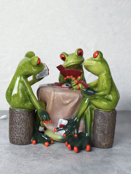 Фигурка Лягушки картежники 13 см / YX39025 /уп 12/ - Галеонтрейд фото 2