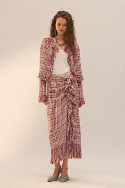 FALDA ESTRUCTURA FLECOS LIMITED EDITION / Rosado oscuro