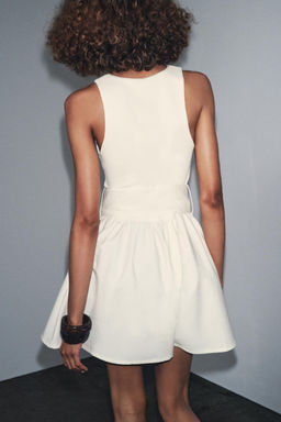 TWILL DRESS WITH CONTRAST BELT - Zara фото 3