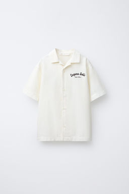 TEXT BOWLING SHIRT