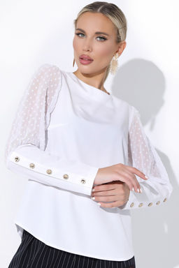 Блузка Марина (белый) - Эльза фото 2