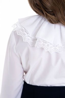 Белая школьная блузка Mooriposh, модель 06111  фото 4