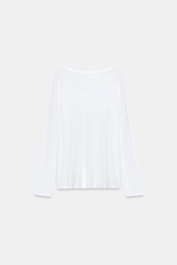 CAMISETA OVERSIZE ALGOD?N / Blanco - Zara фото 4
