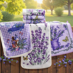 Кухонное полотенце - салфетка из микрофибры, размером 25х50 см, Лаванда - Zebo фото 3