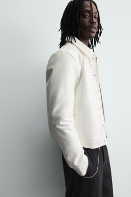 SHINY LEATHER EFFECT JACKET