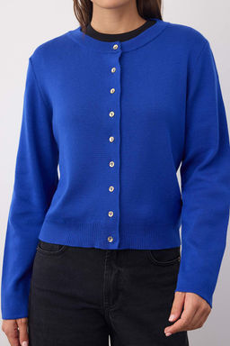 Bej Dugme Detayl? Pamuklu Basic Triko H?rka TWOAW26HI00001 - Trendyolmilla фото 3