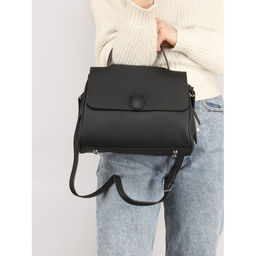 Сумка женская натуральная кожа GU 2066-6687, 1отд+карм/перег, плечевой ремень, черный 259033 - Adelia фото 5