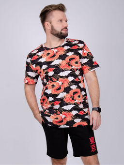 Костюм Драконы шорты, трикотаж - Малина фото 2