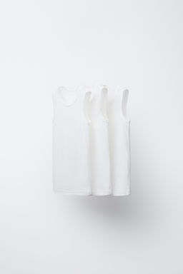 PACK TRES CAMISETAS MANGA SISA / Blanco