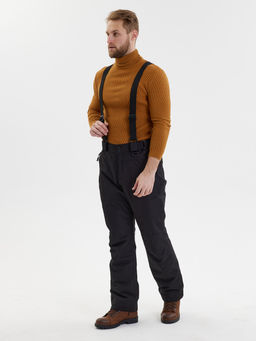 Полукомбинезон утепленный мужской зимний горнолыжный черного цвета 2405Ch - Mtforce фото 18