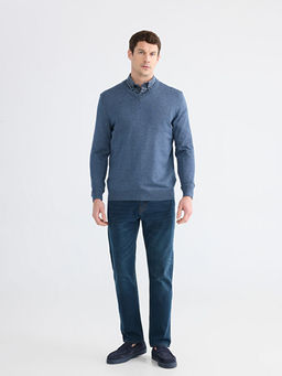 V Yaka Erkek Triko Kazak