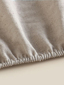 Простыня на резинке 2-спальная SL Home Linen collection, 180200+30 см, серая, полулён - Sima-land home фото 11