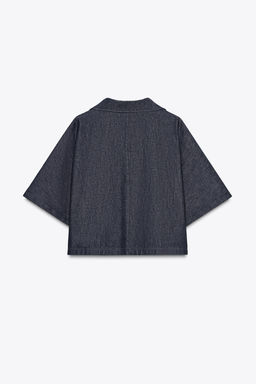 TRF DENIM SHIRT WITH POLO COLLAR - Zara фото 15
