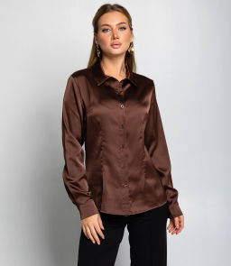 Блуза #ОКТ025022, шоколадный
